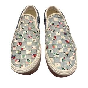 Vans Slip On Stacked Woven Floral Platform Shoes Platform Size 8